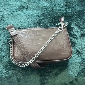 Urban Outfitters Brown Crocodile Print Shoulder Purse